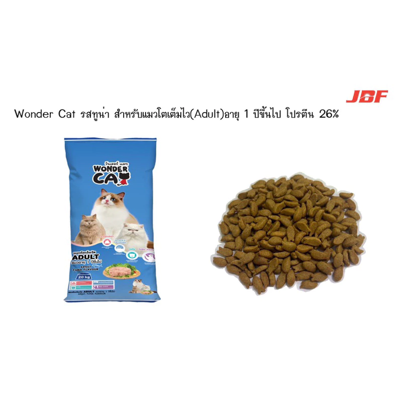 อาหารแมว wonder cat /5กก อาหารเม็ดแมวโตทุกสายพันธุ์