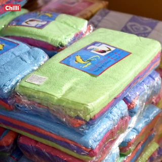 (**ราคาส่ง 12ผืน**) ผ้าเช็ดผม สีพื้น ตราปลา ตราพระอาทิตย์ ตราABAB ขนาด 13” x 28” นิ้ว พร้อมส่ง