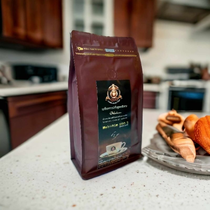 กาแฟคั่วเมล็ด โรบัสต้า100% Ranong coffee Robusta 100%