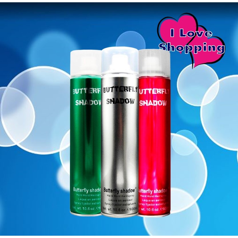 Butterfly Shadow Hard Hold Hairspray 150/600 ml สเปรย์กาวเซ็ทวิก