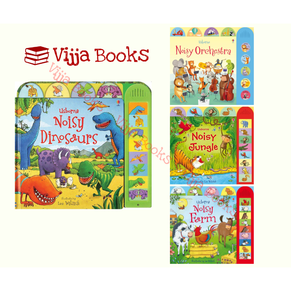 Usborne Noisy Sound Book Dinosaurs Farm Jungle Orchestra หนังสือเด็ก กดมีเสียง ภาษาอังกฤษ Board Book