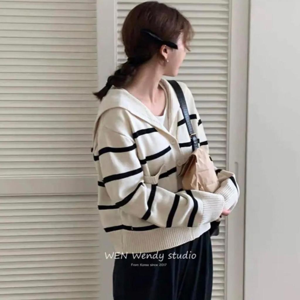 K27 เสื้อไหมพรม ทรงคอปก กองทัพเรือ ผ้าหนานุ่ม งานมินิมอล