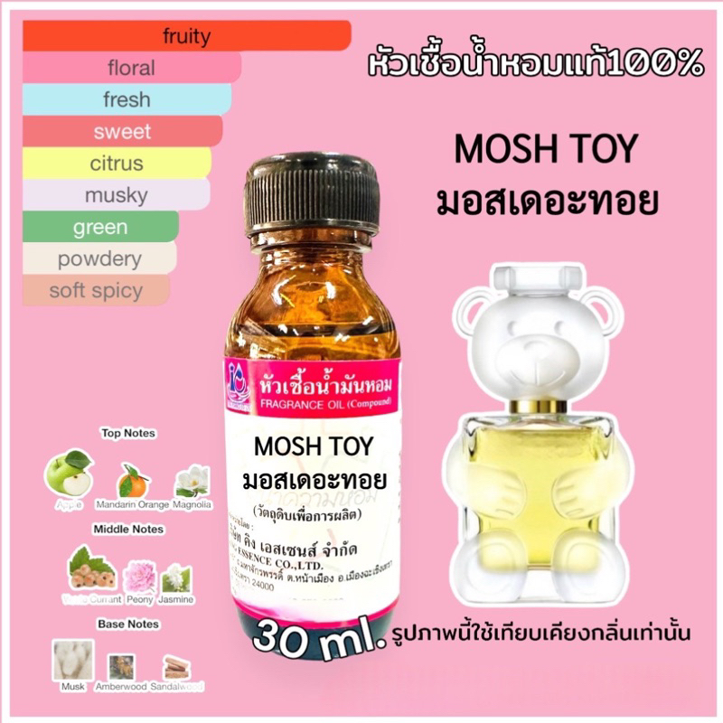 หัวเชื้อน้ำหอม100% กลิ่น มอสเดอะทอย MOSH TOY 30ml.