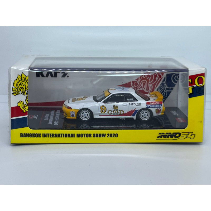 NISSAN SKYLINE GT-R R32 NO.9 “SINGHA NATIONAL PANASONIC” SEATCC 1993 with sticker (INNO64 )