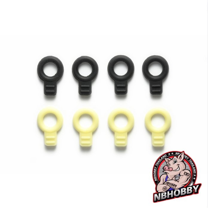 Tamiya Item 95492 – Rubber Body Catches (Black/Yellow)