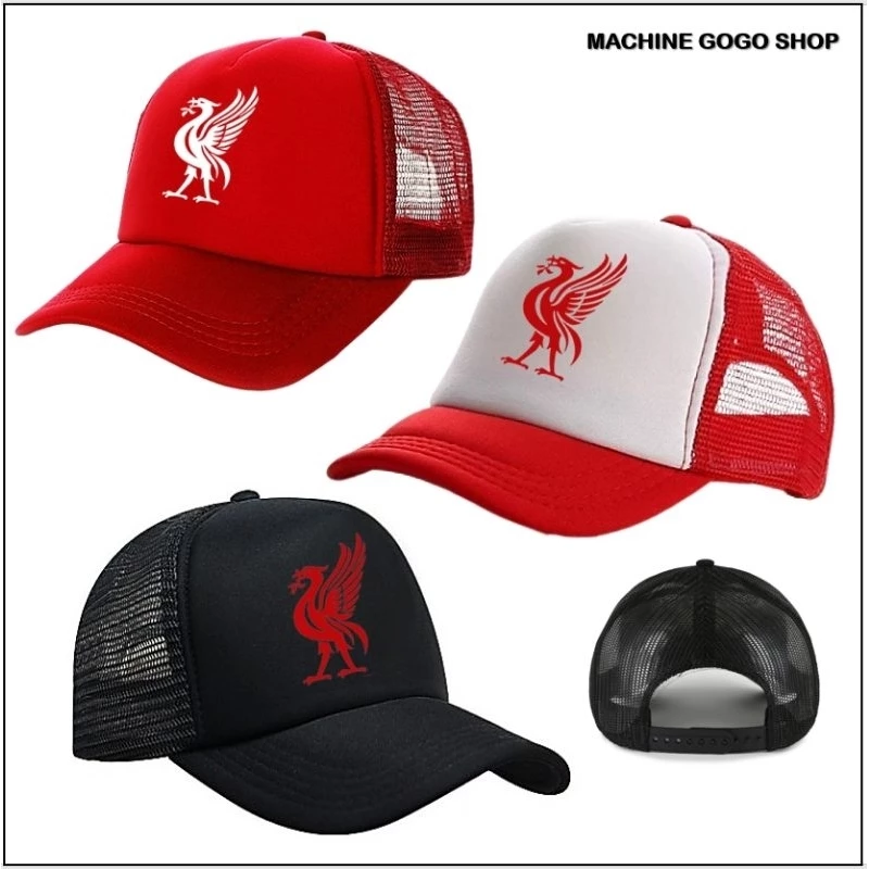 หมวกตาข่าย หงส์แดง LIVERPOOL Fans Club LFC หมวกแชมป์ ขนาดสําหรับผู้ใหญ่ หมวกปรับขนาดได้้