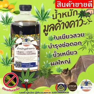 น้ำหมักมูลค้างคาว น้ำหมักชีวภาพ มูลค้างคาว น้ำขี้ค้างคาว ช่วยบำรุงดอก ฟอสฟอรัส โพแทสเซียมสูง ลำต้นแข็งแรง ผลดก ลูกใหญ่