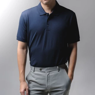 era-won เสื้อโปโล แขนสั้น ทรงสลิม Polo Shirt สี Navy
