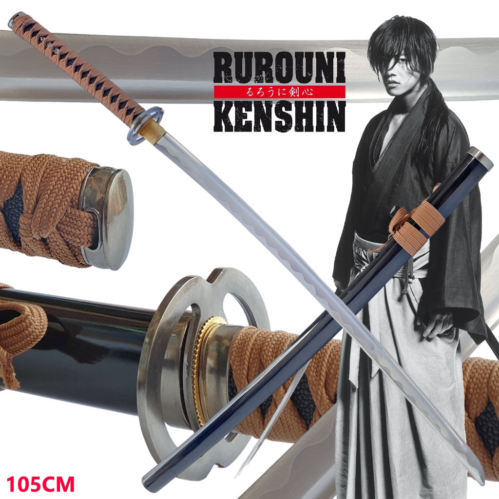 JAPAN ดาบสลับคม มีล่องเลือด ใบหนา เคนชิน Rurouni Kenshin ซามูไรพเนจร ดาบซามูไร คาตานะ Katana Samurai