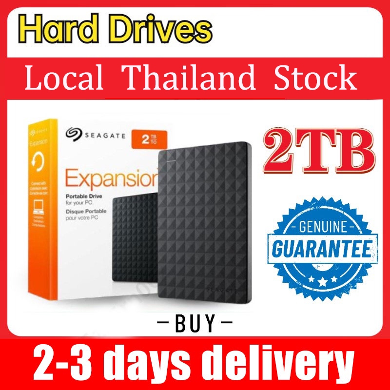 【Ready Stock】Seagate External Hard Disk 1TB/2TB HDD ฮาร์ดดิสก์ USB 3.0 ฮาร์ดดิสก์แบบพกพา รับประกัน 3 ปี