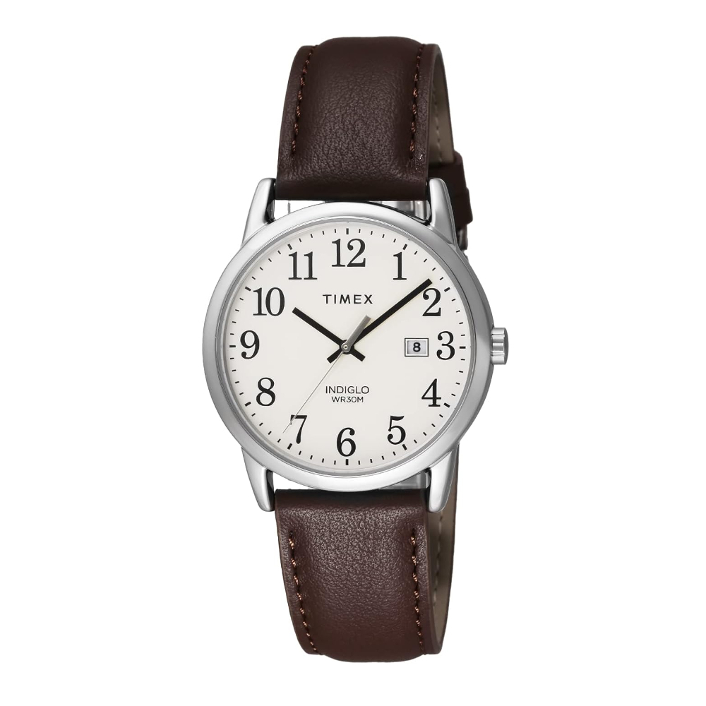 TIMEX TW2V68700 M EASY READER นาฬิกาข้อมือผู้หญิง สายหนัง สีน้ำตาล หน้าปัด 38 มม.