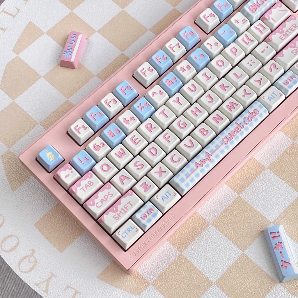 Desert Cake Keycaps MDA Profile น่ารัก PBT Dye Sub ปุ่มกดคีย์บอร์ด Keycap