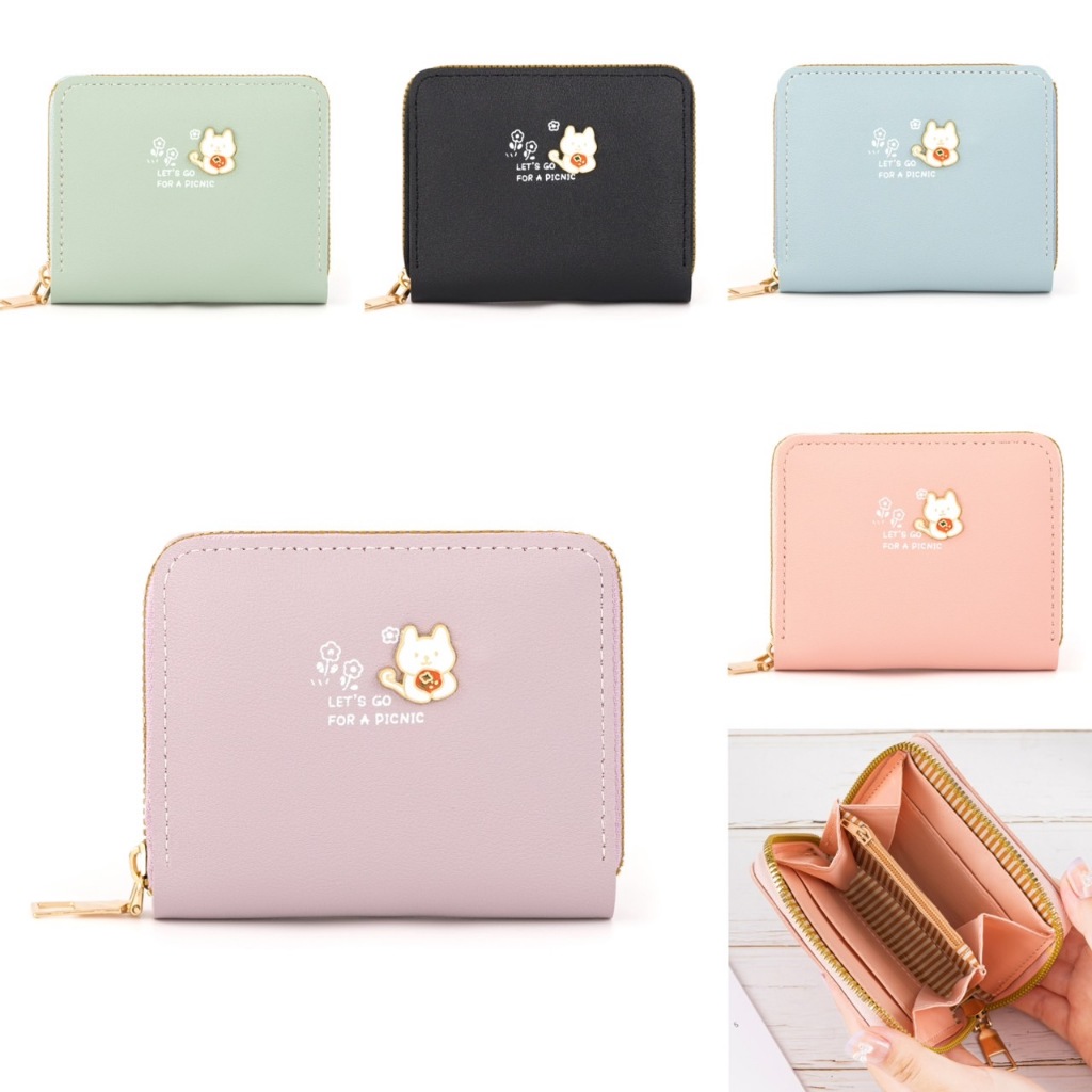 กระเป๋าสตางใบสั้น น่ารัก โล้โก้น้องแมว(GC-311)