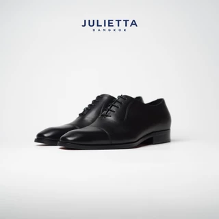 JULIETTA - Oxford Captoe Calfskin : Black (Square Toe)
