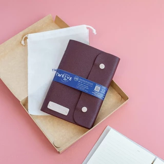 สลักชื่อฟรี HILMYNA Twelve Notebook BL1 (NIGHT) A5 สมุดปกหนังเปลี่ยนกระดาษได้ ขนาดA5 แบบกระดุมล๊อค