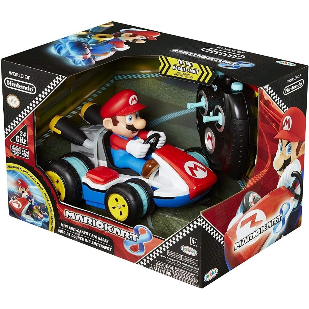 รถแข่งดริฟต์ Super Mario 02497 Nintendo Super Mario Kart 8 Mario Anti-Gravity Mini RC Racer 2.4Ghz