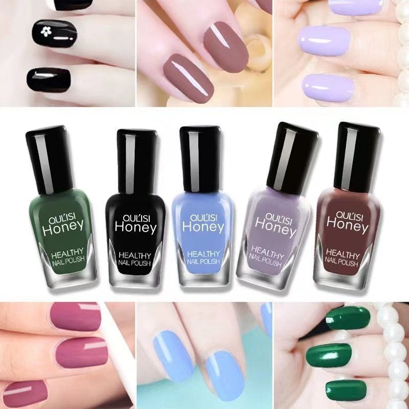 ทาเล็บยาทาเล็บกลิ่นอมไม่ต้องอบแห้งสีทาเล็บลอกได้ เร็วสีทาเล็บกึ่งเจลสีสวย