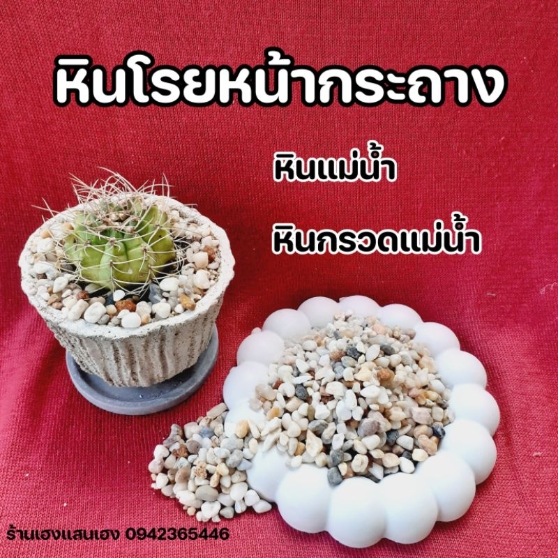 หินแม่น้ำ หินแกลบแม่น้ำโขง หินโรยกระถาง กระสอบ 5kg