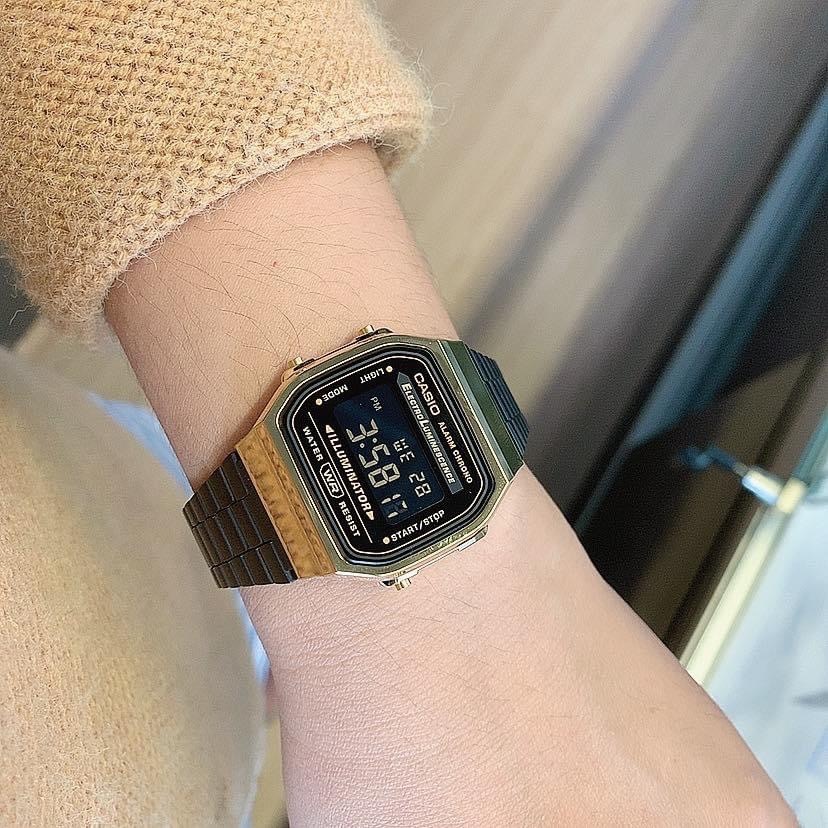 นาฬิกาผู้หญิง คาสิโอแท้  A168WEGB-1B รับประกัน 1 ปี