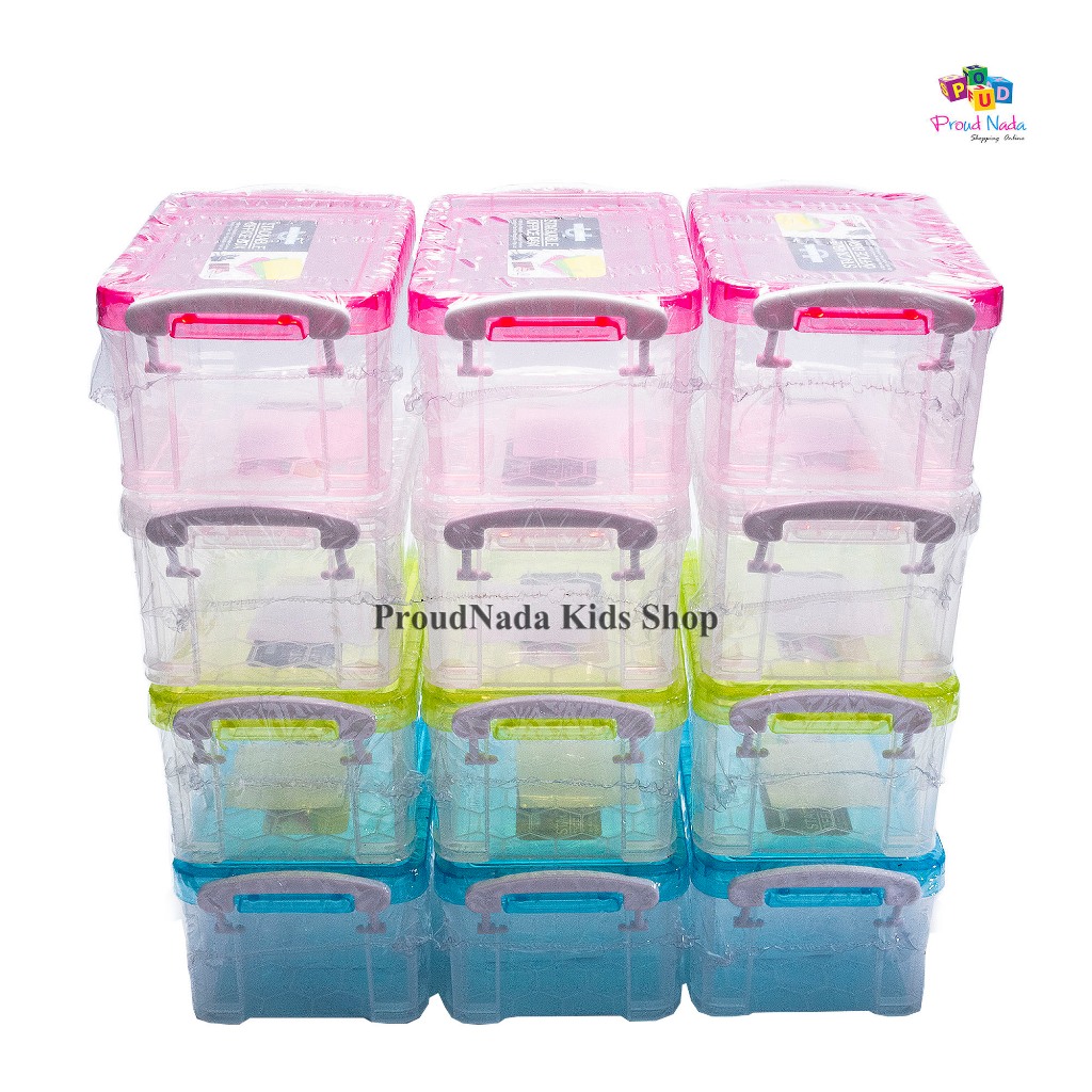 (1โหล) กล่องอเนกประสงค์ มีฝาล็อค(มี 4 สี)UNI-WARE STACKABLE OFFICE BOX NO.58319