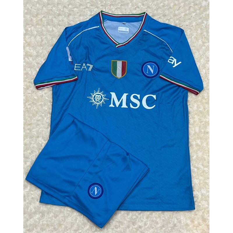 ชุดฟุตบอล Napoli fc แขนสั้น ปี2024 ชุดบอลผู้ใหญ่ ซื้อครั้งเดียวได้ทั้งชุด เสื้อและกางเกง