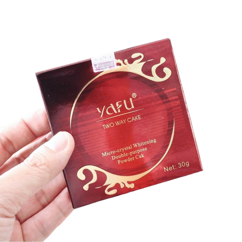 พร้อมส่งจากไทย แป้งพัฟ Yafu (ตลับแดง) แป้ง 2 ชั้น แป้งพัฟผสมโสม+ไวท์เทนนิ่ง เอสเซ้นต์+ไข่มุกบริสุทธิ์ No.988