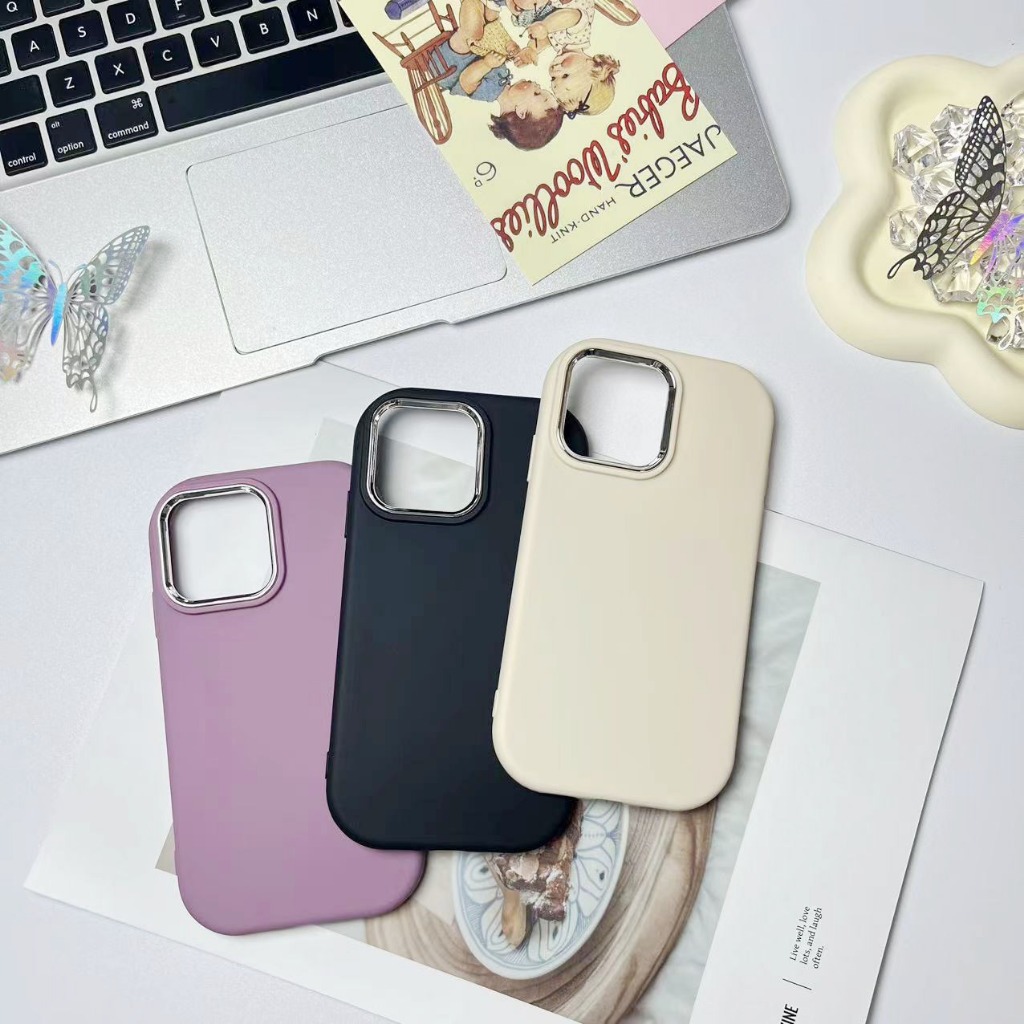 🔥ส่งจากไท🔥อวบ เรียบง่าย แฟชั่น เคส for iPhone XR body 14Pro 13Pro เคสไอโฟน Xr บอดี้ 13Pro 14 pro cas