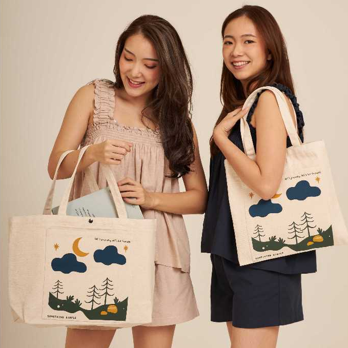 กระเป๋าผ้าแคนวาส Totebag รุ่น ECO (M) - Something Simple