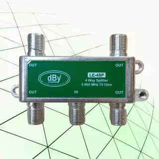 ตัวแยกสัญญาณเสาอากาศทีวี 2, 3, 4 ทาง รุ่นประหยัด ถูกสุดในรุ่น dBy LE Series 40-860 MHz 75 Ohm