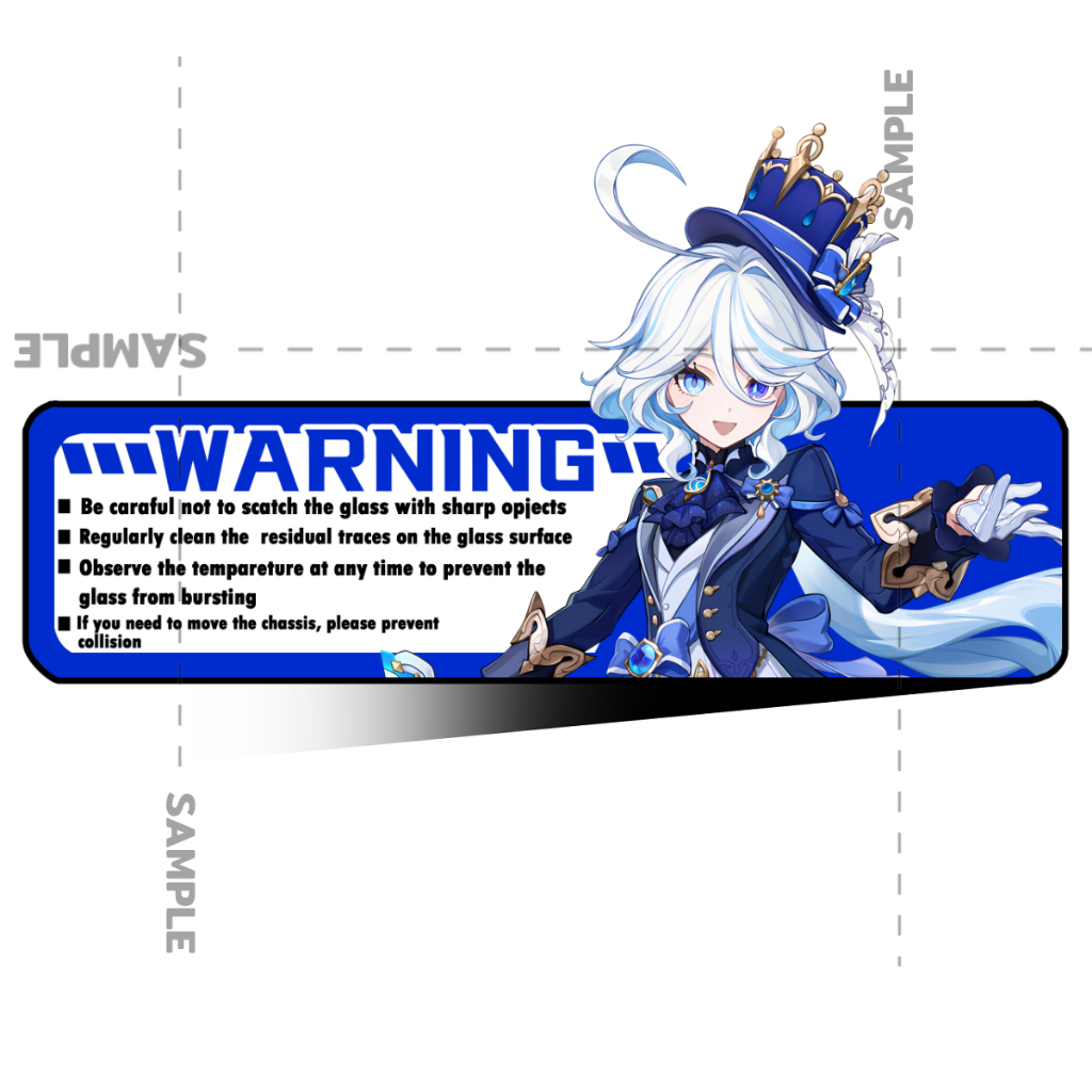 Furina สติกเกอร์ ติดเคส Genshin Impact สติ๊กเกอร์ 2 แผ่น สติกเกอร์ ติดเคส เกนชิน เทพน้ำ Furina Stick