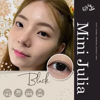 🔥 คอนแทคเลนส์ ✨ขนาดมินิ ✨Black✨ Julia ✨Kittykawaii