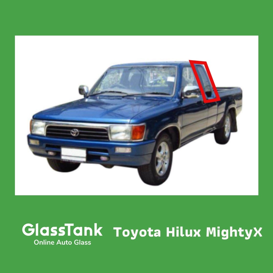 กระจกแคป กระจกประตู Toyota MightyX โตโยต้า ไมตี้เอ็กช์ ซ้าย  ขวา กระจกรถยนต์