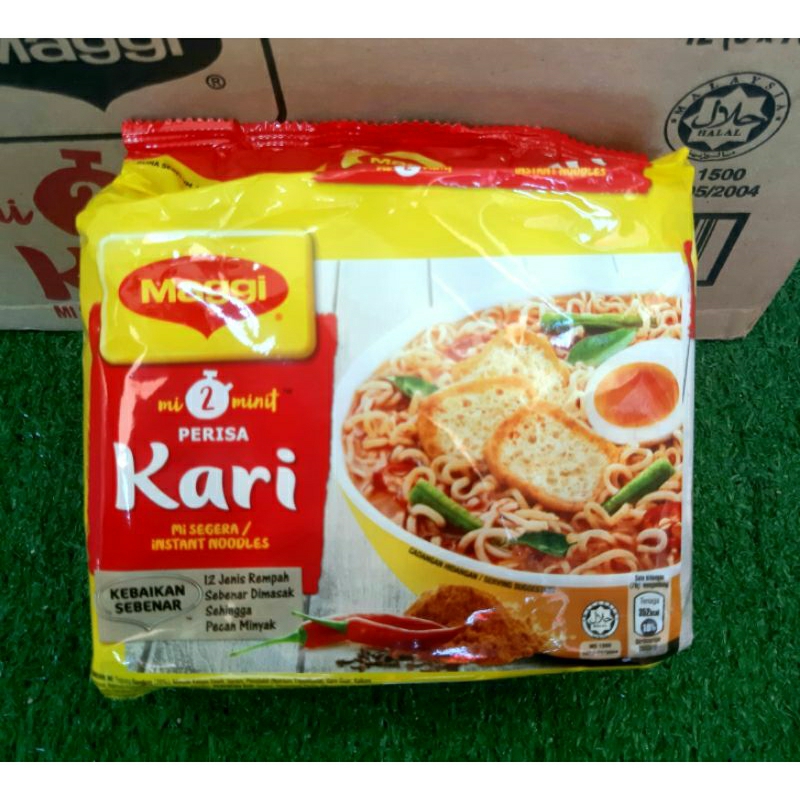 Maggi Kari บะหมีน้ำรสเครื่องแกงเข้มข้น ยกแพ็ค 5 ห่อ