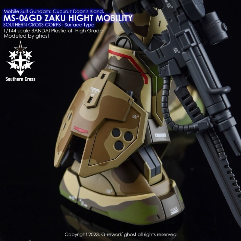 ⬛️ดีคอลน้ำ GHOST HG GTO DECAL MS-06GD ZAKU GROUND TYPE 1 ชุด มี 3 แผ่น เรืองแสงแบล็คไลฟ์ - รูปที่ 5
