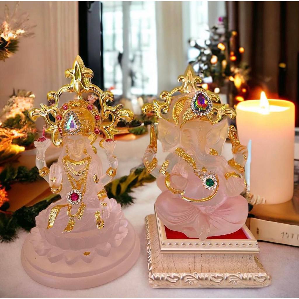 คู่บารมี องค์ลักษมีคเนศ พระแม่ลักษมี พระพิฆเนศ บูชาคู่กันปังมากกกกกก **ได้ทั้ง2องค์ตามภาพ**