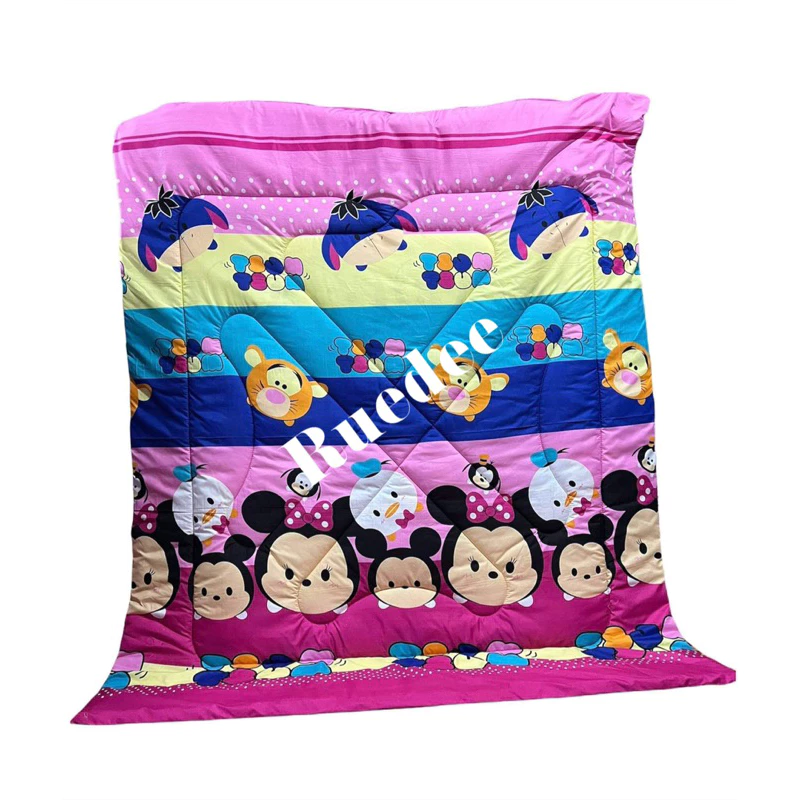 ผ้าห่มนวม ขนาด 5ฟุต,6ฟุต เกรดพรีเมียม สีไม่ตก ใยไม่กอง ผ้า cotton แท้ พร้อมส่ง