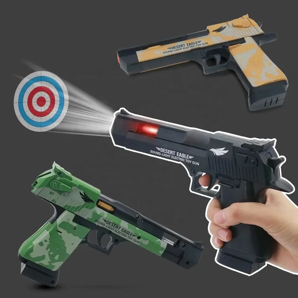 ปืนของเล่นเด็ก มีเสียง มีไฟ (เป็นเลเซอร์) Desert Eagle (พร้อมส่ง)