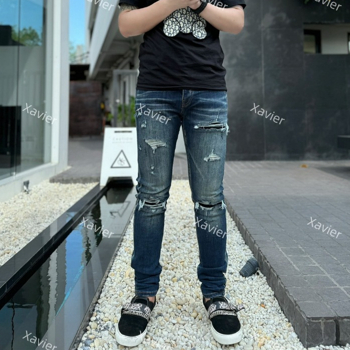 กางเกงยีนส์ Amiri mx1 deep cassic ตรงปก