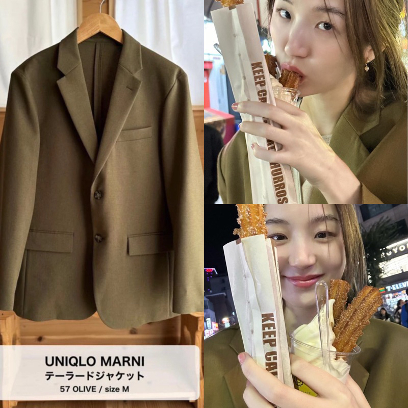uniqlo x marni blazer suit jacket / กางเกง ของแท้ 💯% used once