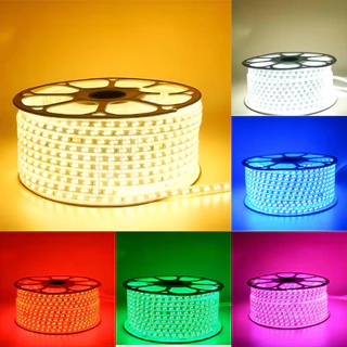 ไฟสายยาง Strip รุ่นใหม่ 5730 ไฟท่อกันน้ำ ไฟตกแต่ง 120LED/เมตร40M 50M 100M 220V ต่อไฟบ้าน ขนาด10mm พร้อมหัวจ่าย