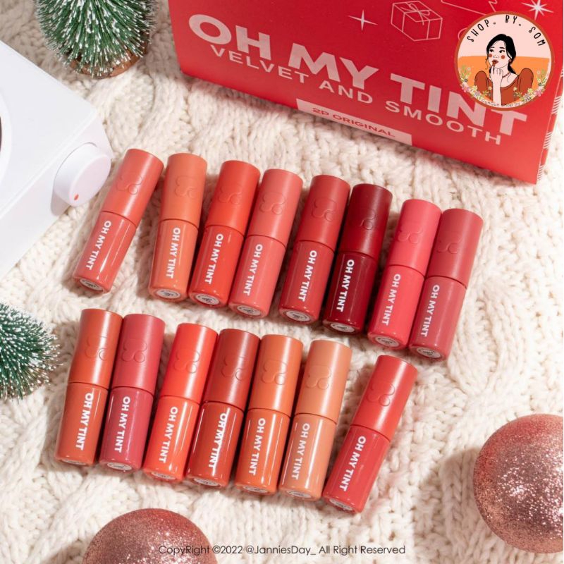 2P Oh my tint โอ้มายทิ้นท์ ลิปเนื้อกำมะหยี่ [มีของแถม‼️]