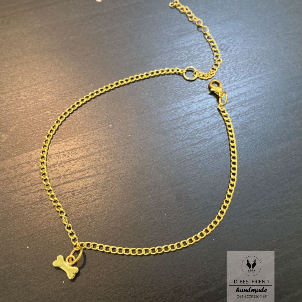 TINY BONEสร้อยคอสุนัข สร้อยคอแมว สีทอง24K.