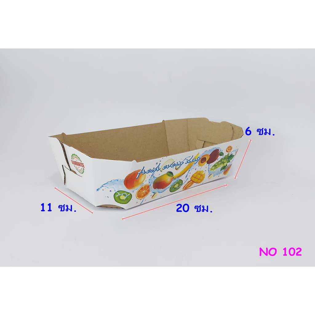 SCP Packing กล่องสำหรับใส่ผลไม้ ลูกฟูกพิมพ์ลาย (จำนวน 50 ใบ)