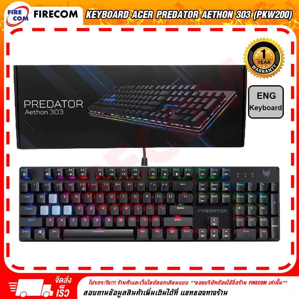คีย์บอร์ด KEYBOARD Acer Predator Aethon 303 Black Conquer New Worlds Gaming Keyboard(PKW200) ENG สามารถออกใบกำกับภาษีได้