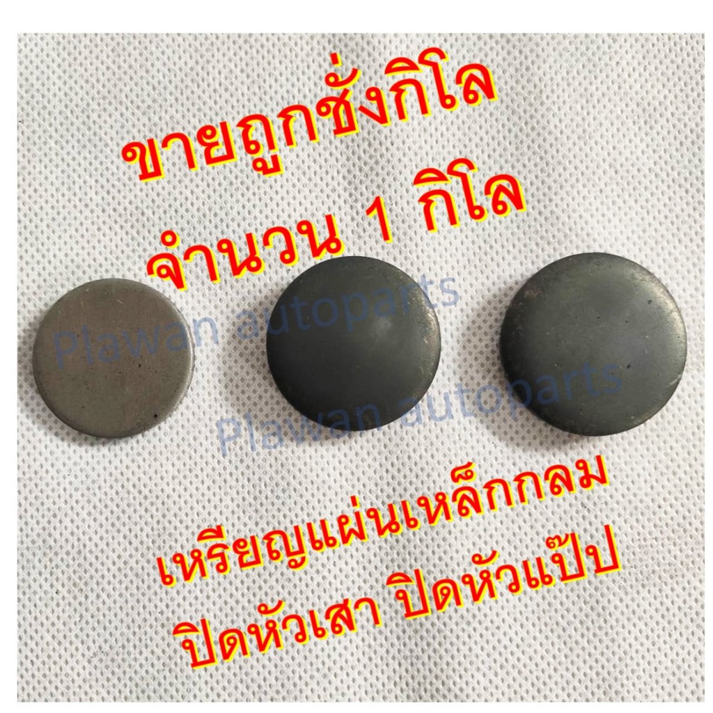 แผ่นเหล็กกลมหนา เหรียญเหล็กกลม ปิดหัวเสา ปิดหัวแป๊บ ปิดขาโต๊ะ ขนาด 27, 28.5, 30มิล ขาย1กิโล ราคาพิเศษ