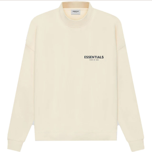 FEAR OF GOD ESSENTIALS MOCK NECK SWEATER (CREAM)