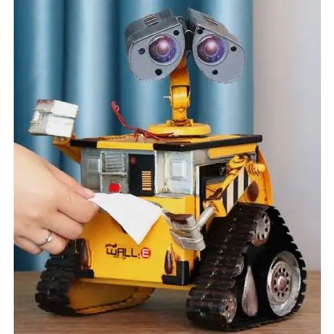 Wall-E หุ่นยนต์โลหะแนววินเทจ สามารถใส่กระดาษทิจชู่ได้
