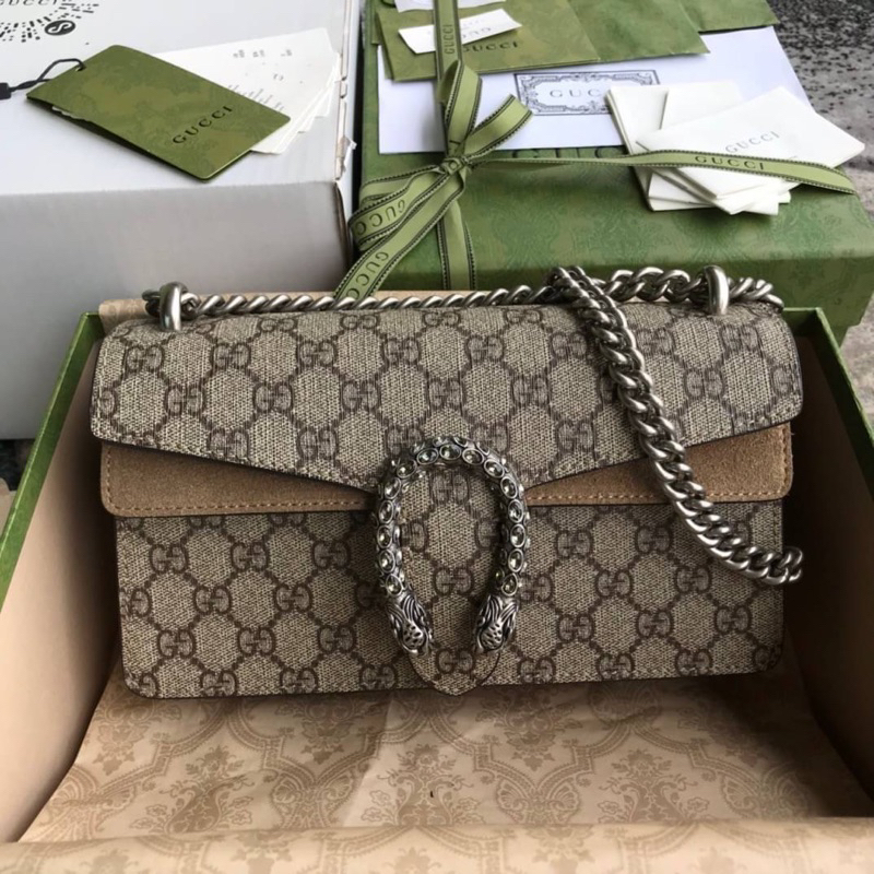 พร้อมส่ง New Gucci Dionysus small shoulder bagเทพ size 25x13.75x7.5 cm