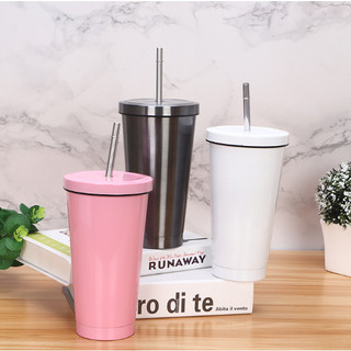 ปลีก/ส่ง แก้วน้ำพกพาสแตนเลส ใส่ได้น้ำร้อนและเย็น เก็บอุณหภูมิ ขนาด 750ML