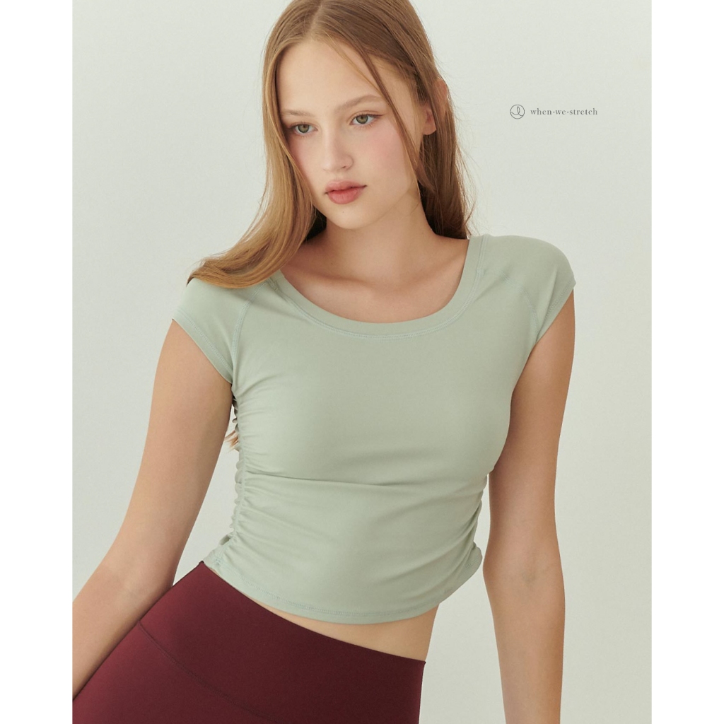 when.we.stretch - Wild Short Tee เสื้อยืดออกกำลังกายผ้า spandex อย่างดี